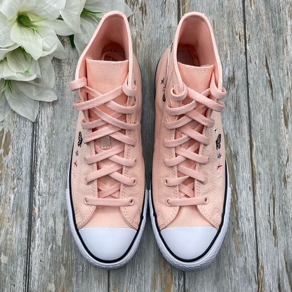 Women’s Converse Chuck Taylor All Star Butterflies Hightop Sneaker Shoes Size 8 - Picture 4 of 10